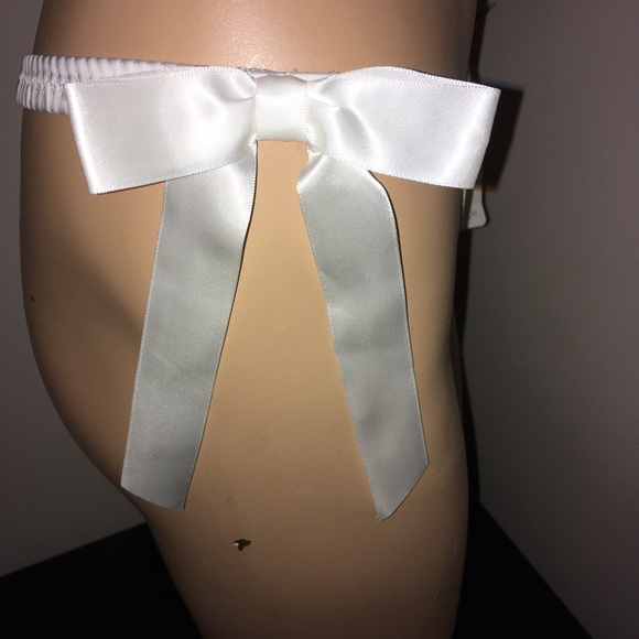 La Senza Mesh Bridal Thong Medium Bride To Be NWT - Picture 4 of 5